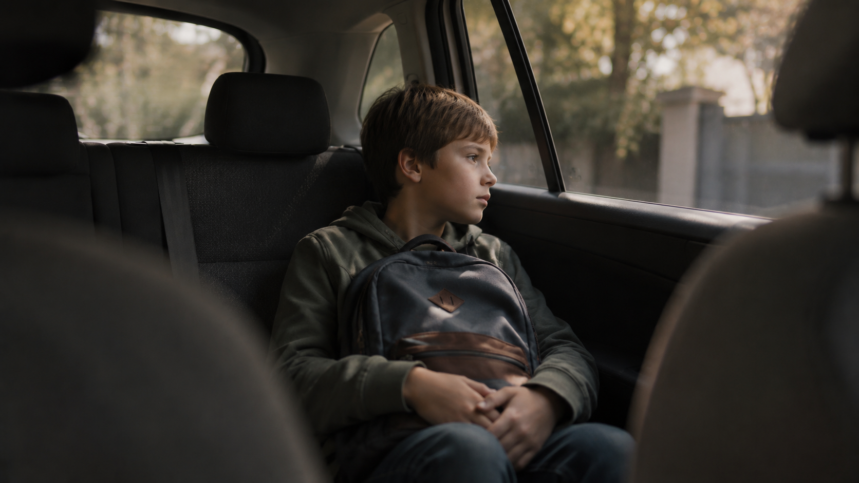 Parent consultant son t&eacute;l&eacute;phone dans un environnement chaleureux
